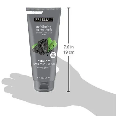 ماسک اسکراب زغال و شکر سیاه فریمن ا Freeman Charcoal and Black Sugar Polish Mask Scrub