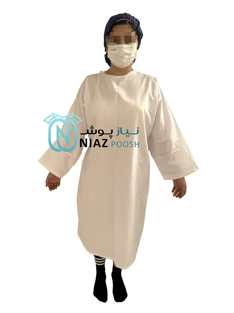 گان بیمار پارچه ایی سفید تترون مازندران